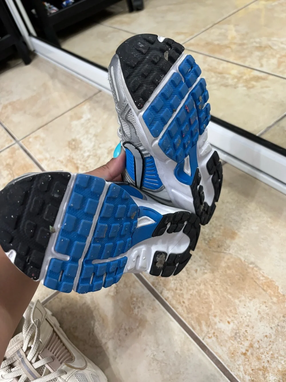 Nike Kids Gray and Blue Athletic Sneakers
